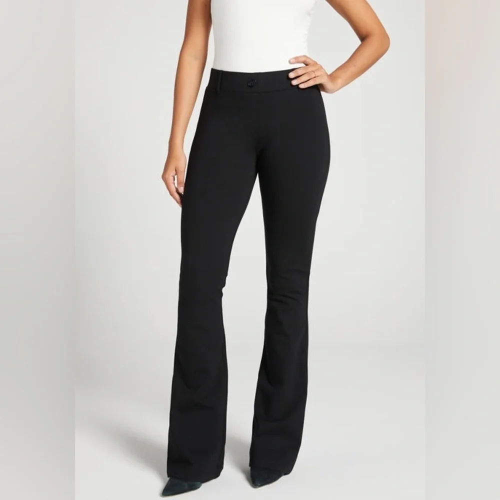 Betabrand Classic Dress Pant Yoga Pant Straight in Black Size Small Regular.